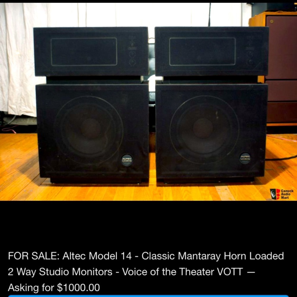 Altec Lansing  2 way model 14 studio monitor